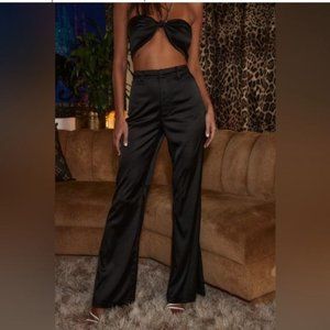 12th Tribe St. Barths Black Satin Pant Size Large New with tag
